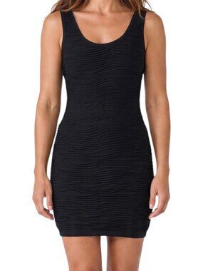 LOVE CHARM Black Tank Seamless Stretchy Bodycon Mini Dress - Size Large